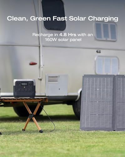 EF ECOFLOW Portable Power Station RIVER 2 Pro  768Wh LiFePO4 Battery  70 Min Fast Charging  4X800W  X Boost 1600W  AC Outlets  Solar Generator for Outdoor Camping/RVs/Home Use Black
