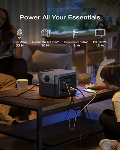 EF ECOFLOW Portable Power Station RIVER 2 Pro  768Wh LiFePO4 Battery  70 Min Fast Charging  4X800W  X Boost 1600W  AC Outlets  Solar Generator for Outdoor Camping/RVs/Home Use Black