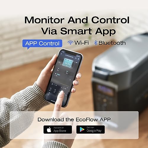 EF ECOFLOW Portable Power Station 3600Wh DELTA Pro  120V AC Outlets x 5  3600W  2 7H Fast Charge  Lifepo4 Power Station  Solar Generator for Home Use  Power Outage  Camping  RV  Emergencies