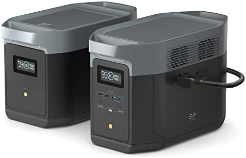 EF ECOFLOW Portable Power Station DELTA 3 Max  2048Wh LiFePO4 Battery  Solar Generator  Solar Panel Optional   3400W X Boost Output  Ultra Fast 0 80  Charging in 1 13 Hr  Home Backup & RV Camping