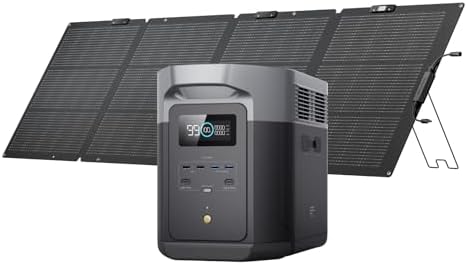 EF ECOFLOW Portable Power Station DELTA 3 Max  2048Wh LiFePO4 Battery  Solar Generator  Solar Panel Optional   3400W X Boost Output  Ultra Fast 0 80  Charging in 1 13 Hr  Home Backup & RV Camping