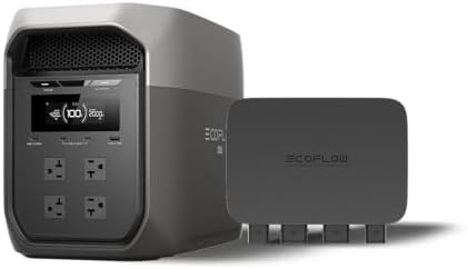 EF ECOFLOW Portable Power Station DELTA 3 Max  2048Wh LiFePO4 Battery  Solar Generator  Solar Panel Optional   3400W X Boost Output  Ultra Fast 0 80  Charging in 1 13 Hr  Home Backup & RV Camping