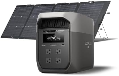 EF ECOFLOW Portable Power Station DELTA 3 Max  2048Wh LiFePO4 Battery  Solar Generator  Solar Panel Optional   3400W X Boost Output  Ultra Fast 0 80  Charging in 1 13 Hr  Home Backup & RV Camping