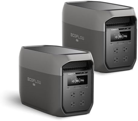 EF ECOFLOW Portable Power Station DELTA 3 Max  2048Wh LiFePO4 Battery  Solar Generator  Solar Panel Optional   3400W X Boost Output  Ultra Fast 0 80  Charging in 1 13 Hr  Home Backup & RV Camping