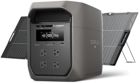 EF ECOFLOW Portable Power Station DELTA 3 Max  2048Wh LiFePO4 Battery  Solar Generator  Solar Panel Optional   3400W X Boost Output  Ultra Fast 0 80  Charging in 1 13 Hr  Home Backup & RV Camping