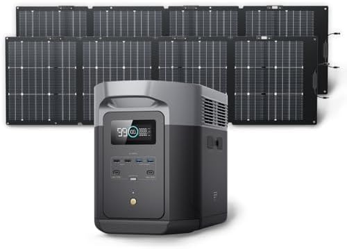 EF ECOFLOW Portable Power Station DELTA 3 Max  2048Wh LiFePO4 Battery  Solar Generator  Solar Panel Optional   3400W X Boost Output  Ultra Fast 0 80  Charging in 1 13 Hr  Home Backup & RV Camping