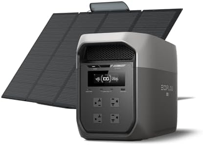 EF ECOFLOW Portable Power Station DELTA 3 Max  2048Wh LiFePO4 Battery  Solar Generator  Solar Panel Optional   3400W X Boost Output  Ultra Fast 0 80  Charging in 1 13 Hr  Home Backup & RV Camping