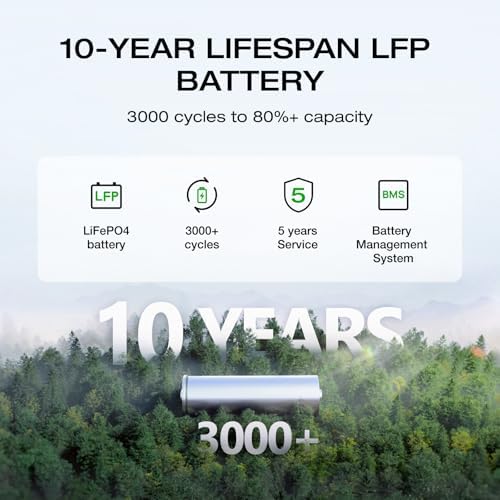 EF ECOFLOW Portable Power Station DELTA 2  1024Wh LiFePO4  LFP  Battery  1800W AC/100W USB C Output  Solar Generator Solar Panel Optional  for Home Backup Power  Camping & RVs