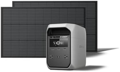 EF ECOFLOW Portable Power Station DELTA 2  1024Wh LiFePO4  LFP  Battery  1800W AC/100W USB C Output  Solar Generator Solar Panel Optional  for Home Backup Power  Camping & RVs