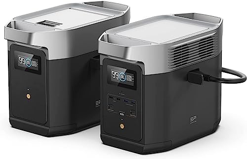 EF ECOFLOW Portable Power Station DELTA 2  1024Wh LiFePO4  LFP  Battery  1800W AC/100W USB C Output  Solar Generator Solar Panel Optional  for Home Backup Power  Camping & RVs
