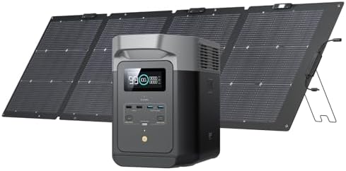 EF ECOFLOW Portable Power Station DELTA 2  1024Wh LiFePO4  LFP  Battery  1800W AC/100W USB C Output  Solar Generator Solar Panel Optional  for Home Backup Power  Camping & RVs