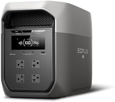 EF ECOFLOW Portable Power Station DELTA 3 Max  2048Wh LiFePO4 Battery  Solar Generator  Solar Panel Optional   3400W X Boost Output  Ultra Fast 0 80  Charging in 1 13 Hr  Home Backup & RV Camping