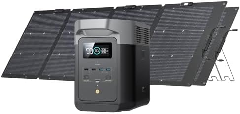 EF ECOFLOW Portable Power Station Delta 3 Classic  1024Wh LiFePO4 Battery  1800W AC/100W USB C Output  1 Hr Fast Charge  Solar Generator for Home Backup  Camping & RVs  Solar Panel Optional 