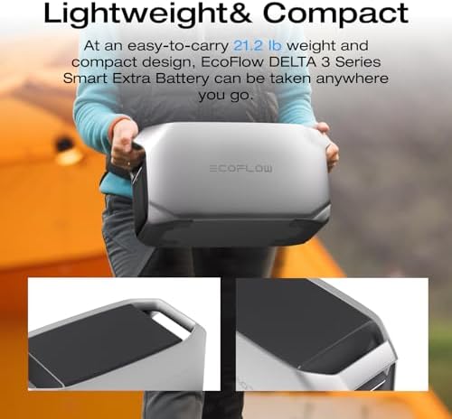 EF ECOFLOW Solar Generator Delta 3 Classic 1024Wh with 110W Solar Panel  LFP Battery Portable Power Station 1800W AC/100W USB C Output  3600W Surge   1 Hr Fast Charge for Home  Camping  RV