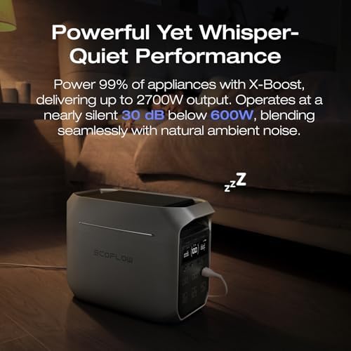 EF ECOFLOW Solar Generator Delta 3 Classic 1024Wh with 110W Solar Panel  LFP Battery Portable Power Station 1800W AC/100W USB C Output  3600W Surge   1 Hr Fast Charge for Home  Camping  RV