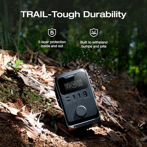 EF ECOFLOW TRAIL 300 DC Power Bank Station  288Wh Outdoor Portable Power Station  LiFePO4 Battery  300W DC Output  Compact Solar Generator for Camping  Travel  and Emergency  No Wall Charger Included