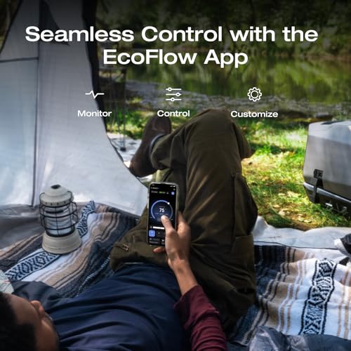 EF ECOFLOW WAVE 3 Portable Air Conditioner with Add on Battery  1800W/6100 BTU Cooling and 2000W/6800 BTU Heating  1000W Fast Charging in 75 mins  8H Wireless Running  APP Control  for camping  RVs