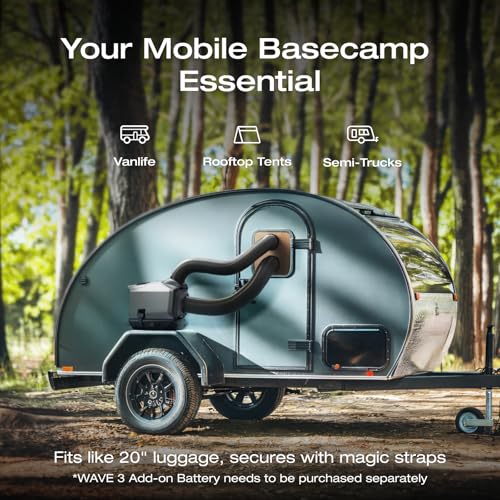 EF ECOFLOW WAVE 3 Portable Air Conditioner  1800W/6100 BTU Cooling and 2000W/6800 BTU Heating  1000W Fast Charging in 75 mins  8H Wireless Running  APP Control  for Camping  Vanlife  RVs