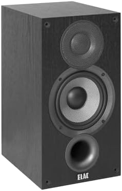 ELAC Debut 2 0 B5 2 Bookshelf Speakers  Black  Pair    1  Cloth Dome Tweeter & 5 25  Aramid Fiber Woofer   2 Way Bass Reflex   Up to 35 000 Hz Response