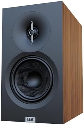 ELAC Debut 3 0 DB53 BK Bookshelf Speakers  Black Ash  Pair    1  Aluminum Dome Tweeter & 5 25  Aramid Fiber Woofer   2 Way Bass Reflex   48Hz to 38KHz Response