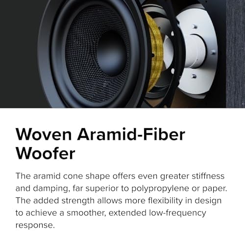 ELAC Debut 3 0 DB53 BK Bookshelf Speakers  Black Ash  Pair    1  Aluminum Dome Tweeter & 5 25  Aramid Fiber Woofer   2 Way Bass Reflex   48Hz to 38KHz Response