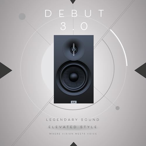 ELAC Debut 3 0 DB63 BK Bookshelf Speakers Black Ash Pair 1 Aluminum Dome Tweeter & 6 5 Aramid Fiber Woofer 2 Way Bass Reflex 42Hz to 38KHz Response