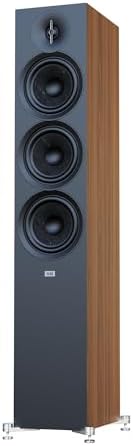 ELAC Debut 3 0 DF53 BK Floorstanding Speaker  Black Ash  Each    1  Aluminum Dome Tweeter  5 25  Aramid Fiber Midrange & Dual 5 25  Aramid Fiber Woofers   3 Way Bass Reflex   38Hz to 38KHz Response