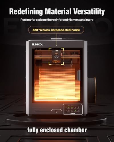 ELEGOO Centauri Carbon 3D Printer  CoreXY 500mm/s High Speed Printing with Auto Calibration  320 C Nozzle and Built in Camera  Ready to Print Out of The Box  256x256x256mm Printing Size