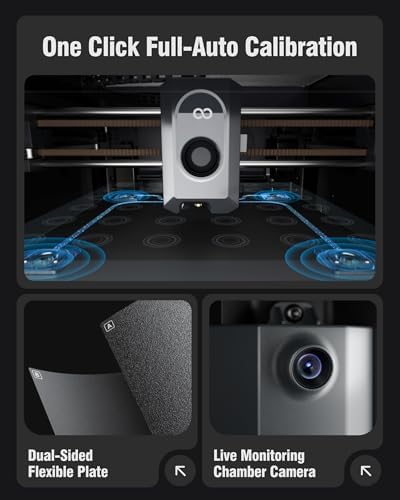 ELEGOO Centauri Carbon 3D Printer  CoreXY 500mm/s High Speed Printing with Auto Calibration  320 C Nozzle and Built in Camera  Ready to Print Out of The Box  256x256x256mm Printing Size