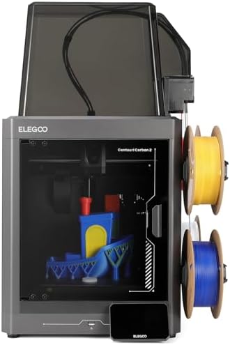 ELEGOO Centauri Carbon 2 Combo Multi Color 3D Printer  CoreXY 500mm/s High Speed Multicolor Printing with Canvas  1 Click Full Auto Leveling and 350 C High Temp Nozzle  256x256x256mm Build Volume