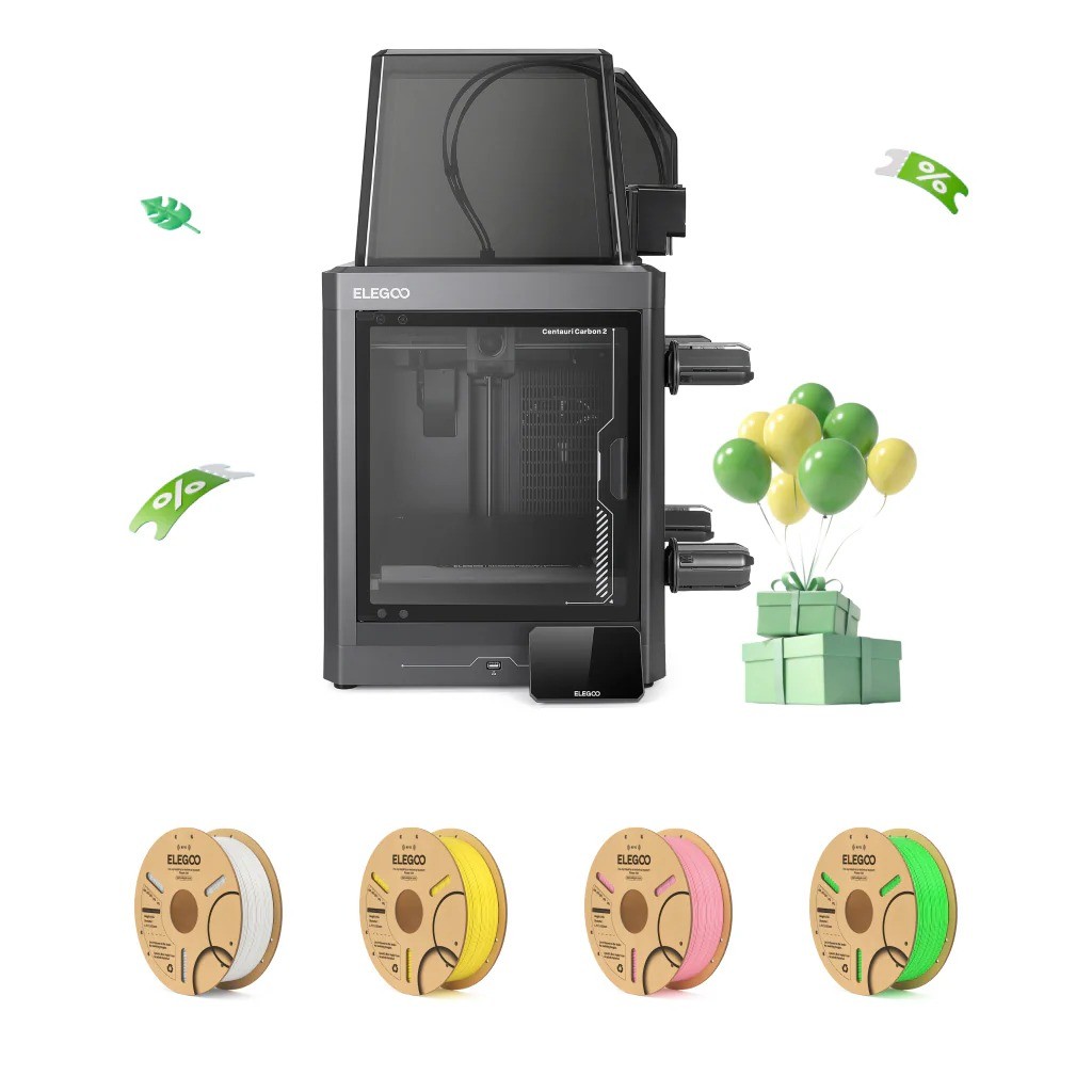 ELEGOO Centauri Carbon / Centauri Carbon 2 Combo 3D Printer / PLA Filaments lot