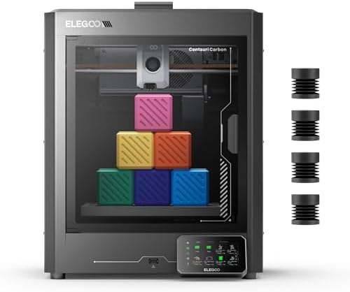 ELEGOO Centauri Carbon 2 Combo Multi Color 3D Printer  CoreXY 500mm/s High Speed Multicolor Printing with Canvas  1 Click Full Auto Leveling and 350 C High Temp Nozzle  256x256x256mm Build Volume