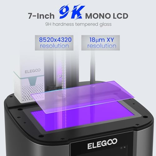 ELEGOO Mars 4 Ultra MSLA 3D Printer with 7 9K LCD  Wi Fi  ACF Release Liner Film   6 5 x 6 04 x 3 06 inches Printing Size