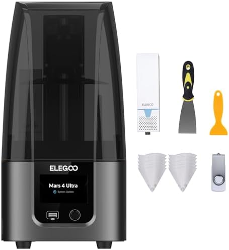 ELEGOO Mars 5 Ultra 7 9K MSLA Resin 3D Printer with Intelligent Mechanical Sensor  150mm/h Fast Speed  AI Camera  Wi Fi Cluster Printing  Auto Leveling  Printing Size of 6 04   3 06   6 49 inch