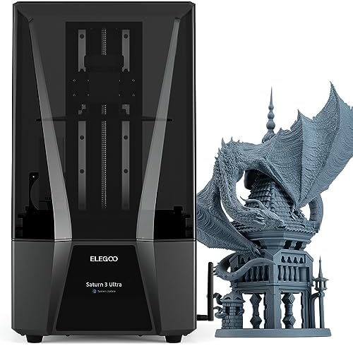 ELEGOO Saturn 4 Ultra 16K Resin 3D Printer with 10 16K Mono LCD and Flip up Lid  Smart Tank Heating at 30  C  150mm/h High Speed Printing  Large Printing Size of 8 33   4 66   8 66 Inches