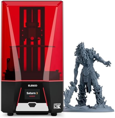 ELEGOO Saturn 4 Ultra 16K Resin 3D Printer with 10 16K Mono LCD and Flip up Lid  Smart Tank Heating at 30  C  150mm/h High Speed Printing  Large Printing Size of 8 33   4 66   8 66 Inches