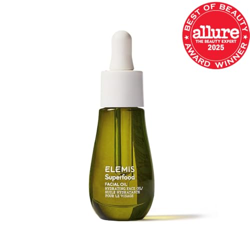 ELEMIS Superfood Facial Oil   Antioxidant Rich Nourishing Serum  Radiance Enhancing Lightweight Skin Elixir  Hydration Booster  Non Greasy Botanical Blend   15ml