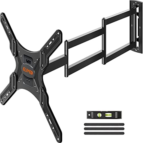 ELIVED Long Arm TV Wall Mount for Most 26 60 Inch TVs  29 5 Inch Long Extension TV Mount Swivel and Tilt  Max VESA 400x400mm  Full Motion Wall Mount tv Bracket Holds up to 77 lbs 