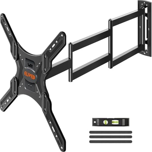 ELIVED Long Arm TV Wall Mount for Most 26 60 Inch TVs  29 5 Inch Long Extension TV Mount Swivel and Tilt  Max VESA 400x400mm  Full Motion Wall Mount tv Bracket Holds up to 77 lbs 