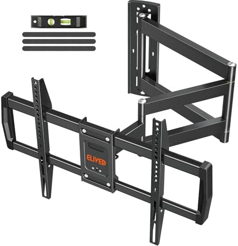 ELIVED Long Arm TV Wall Mount for Most 26 60 Inch TVs  29 5 Inch Long Extension TV Mount Swivel and Tilt  Max VESA 400x400mm  Full Motion Wall Mount tv Bracket Holds up to 77 lbs 