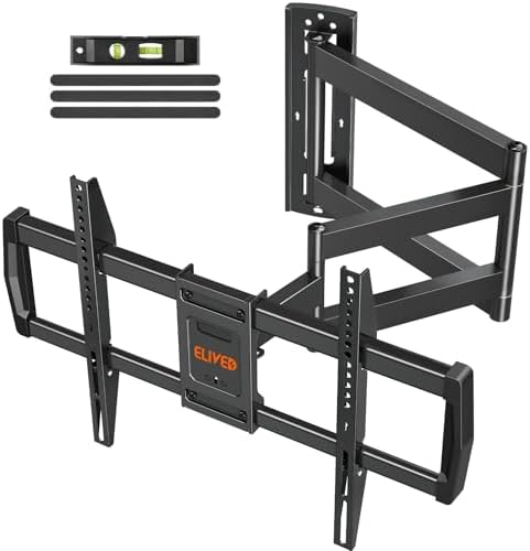 ELIVED Long Arm TV Wall Mount for Most 26 60 Inch TVs  29 5 Inch Long Extension TV Mount Swivel and Tilt  Max VESA 400x400mm  Full Motion Wall Mount tv Bracket Holds up to 77 lbs 