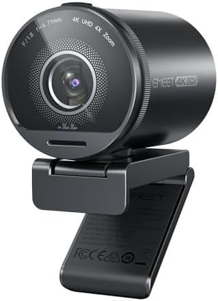 EMEET S600 4K Webcam for Streaming   Sony 1/2 55 Sensor  PDAF Autofocus  1080P 60FPS  2 Noise Reduction Mics  Built in Privacy Cover  73  FOV  Streaming Camera for Live Commerce/Gaming/Beauty
