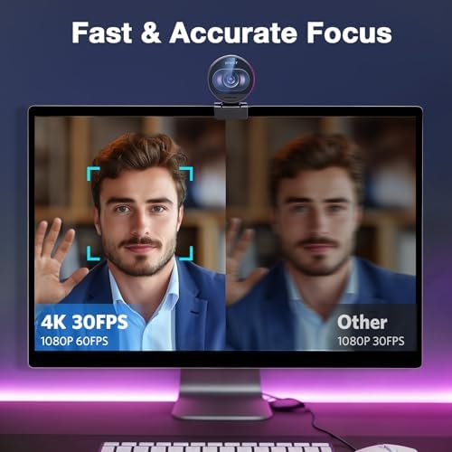 EMEET S600 4K Webcam for Streaming   Sony 1/2 55 Sensor  PDAF Autofocus  1080P 60FPS  2 Noise Reduction Mics  Built in Privacy Cover  73  FOV  Streaming Camera for Live Commerce/Gaming/Beauty