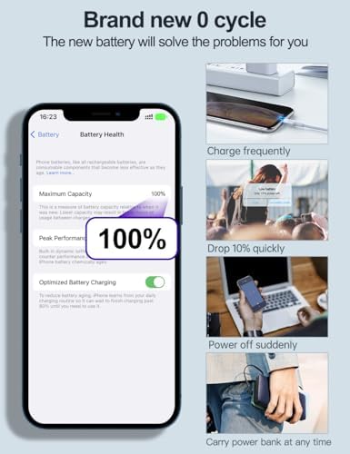 EMNT 12000mAh Battery for iPhone 8   Model A1863 A1905 A1906  High Capacity Than Others Replacement Battery with Complete Repair Tool Kit and Instructions 8