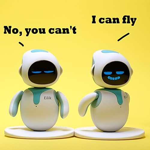 ENERGIZE LAB Eilik   Touch Interactive Toys  Cute Robot Pets with Abundant Emotions  Idle Animations&Mini Games  Unique Gift for Girls & Boys  Support Update  Blue   Pink Combination 