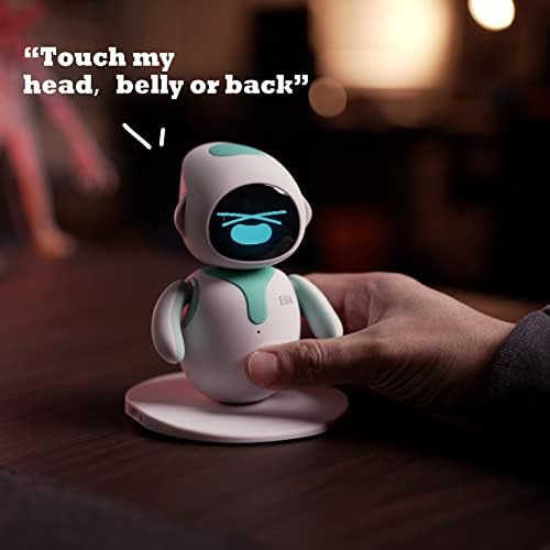 ENERGIZE LAB Eilik   Touch Interactive Toys  Cute Robot Pets with Abundant Emotions  Idle Animations&Mini Games  Unique Gift for Girls & Boys  Support Update  Blue   Pink Combination 