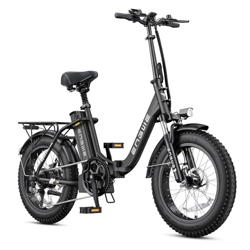 ENGWE 1125W Electric Bike for Adults  L20 2 0 20 3 0 Fat Tire Electric Bicycle 52V 13Ah Removable Battery Max Range 68Miles & 28MPH for Urban Commuters  Dual Suspension