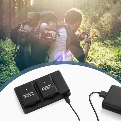 EN EL14 EN EL14A Battery USB Charger and 2 Pack Rechargeable Batteries Replacement Compatible with Nikon D3100 D3200 D3300 D3400 D3500 D5100 D5200 D5300 D5500 D5600 DF Coolpix P7000 P7100 P7700 P7800