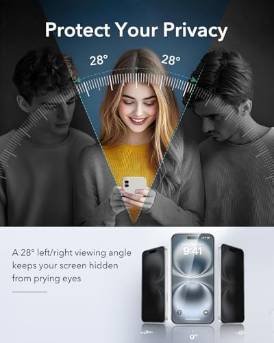 ESR 3 Pack for iPhone 15 Pro Max Screen Protector  Military Grade Shatterproof  9H Hardness  Full Coverage Tempered Glass with UltraFit Tray