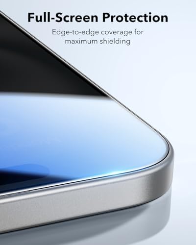 ESR 3 Pack for iPhone 15 Pro Max Screen Protector  Military Grade Shatterproof  9H Hardness  Full Coverage Tempered Glass with UltraFit Tray